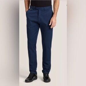 Ted Baker Men's navy blue straight fit heavy twill chinos Pants sky captain 38W